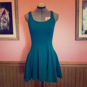 Green flirty dress